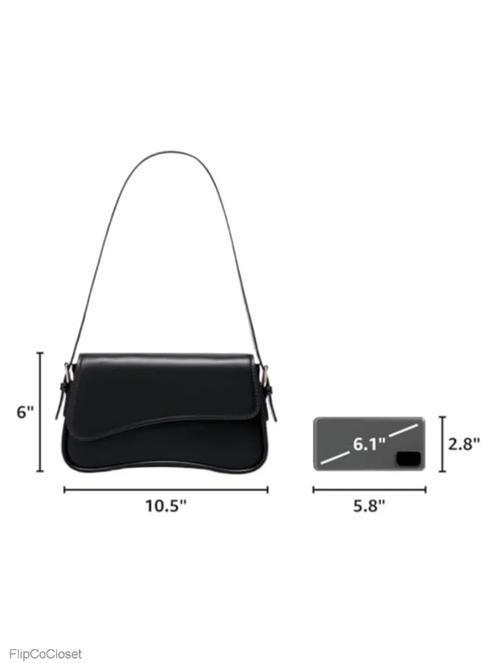 PU Leather Hobo Shoulder Bag Crossbody Clutch Vegan Multi Strap